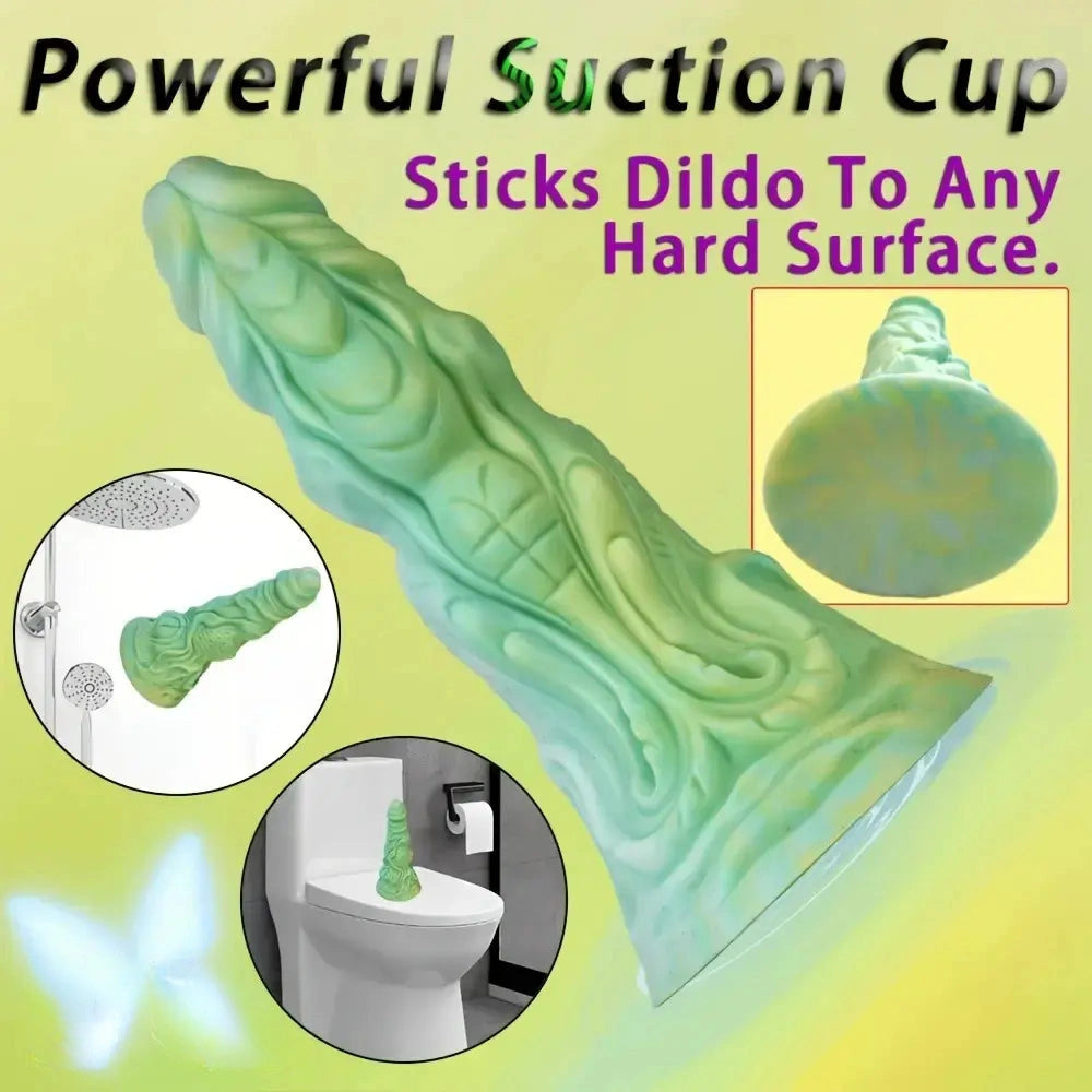 8.66in Dreamy Monster Creature Thick Alien Toy Suction Cup Silicone Dildo