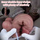 8.66in Dual Layer Silicone Strap on Ejaculating Dildo For Intimate Moment