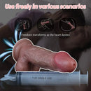 8.66in Dual Layer Silicone Strap on Ejaculating Dildo For Intimate Moment