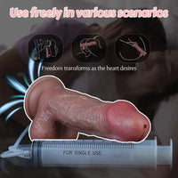 8.66in Dual Layer Silicone Strap on Ejaculating Dildo For Intimate Moment