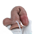 8.66in Dual Layer Silicone Strap on Ejaculating Dildo For Intimate Moment