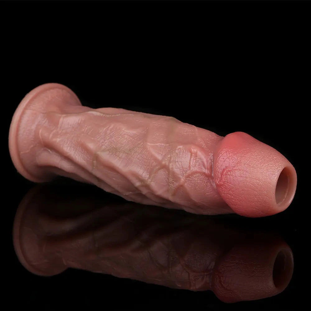 8.66in Egg Laying Real Fantasy Soft Silicone Dildo For Women Men Sex