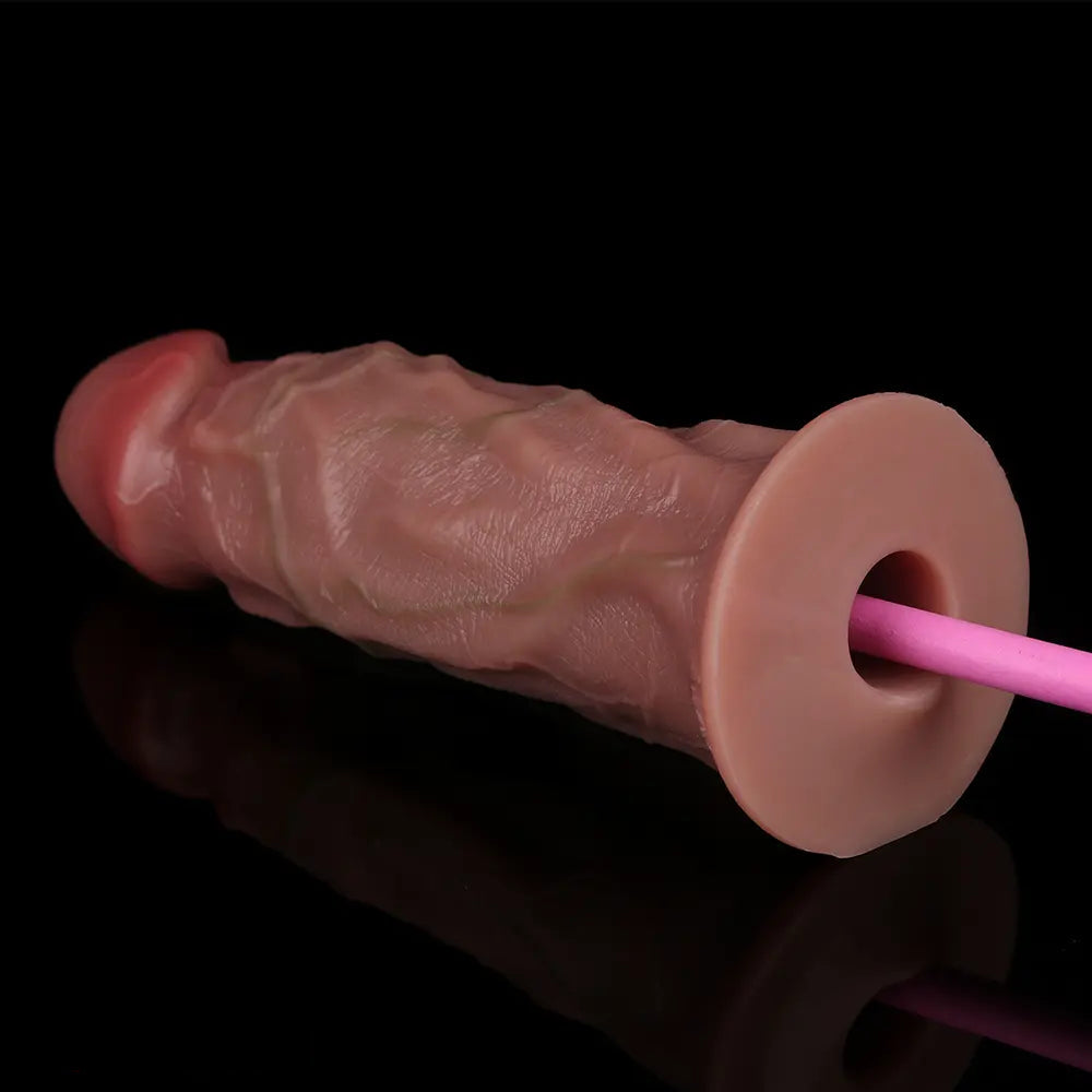 8.66in Egg Laying Real Fantasy Soft Silicone Dildo For Women Men Sex