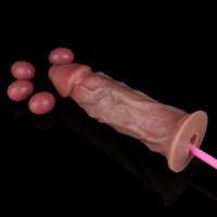 8.66in Egg Laying Real Fantasy Soft Silicone Dildo For Women Men Sex