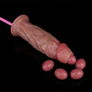 8.66in Egg Laying Real Fantasy Soft Silicone Dildo For Women Men Sex