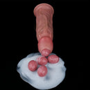 8.66in Egg Laying Real Fantasy Soft Silicone Dildo For Women Men Sex