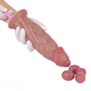 8.66in Egg Laying Real Fantasy Soft Silicone Dildo For Women Men Sex
