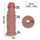 8.66in Egg Laying Real Fantasy Soft Silicone Dildo For Women Men Sex