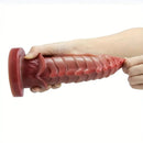 8.66in Ergonomic Beetle Gradient Scales Silicone Dildo Female Masturbator