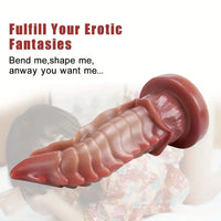 8.66in Ergonomic Beetle Gradient Scales Silicone Dildo Female Masturbator