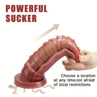 8.66in Ergonomic Beetle Gradient Scales Silicone Dildo Female Masturbator