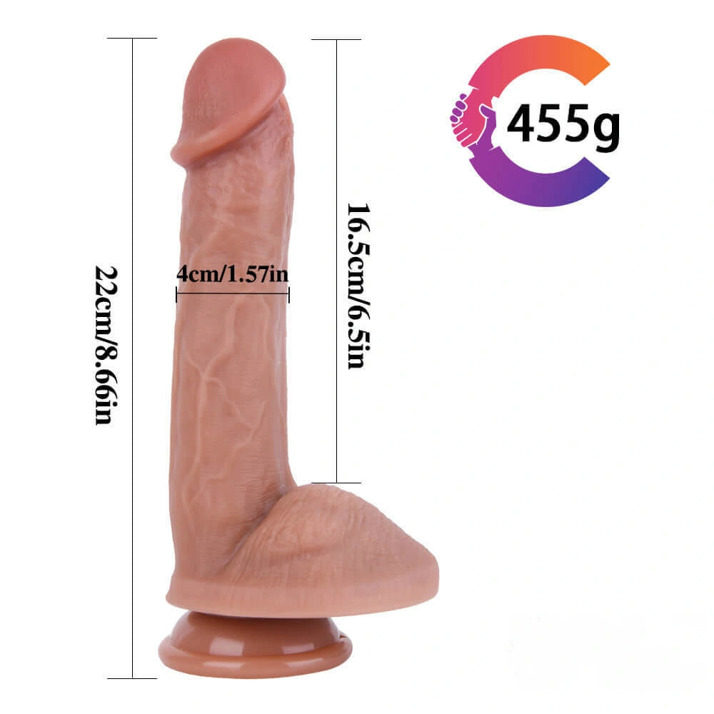 8.66in Erotic Dildo Sextoy For Women With Powerful Suction Cup