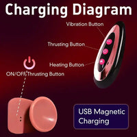 8.66in Expansion Thrusting Rotation Heating Vibrating Remote Dildo