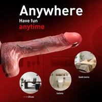 8.66in Expansion Thrusting Rotation Heating Vibrating Remote Dildo