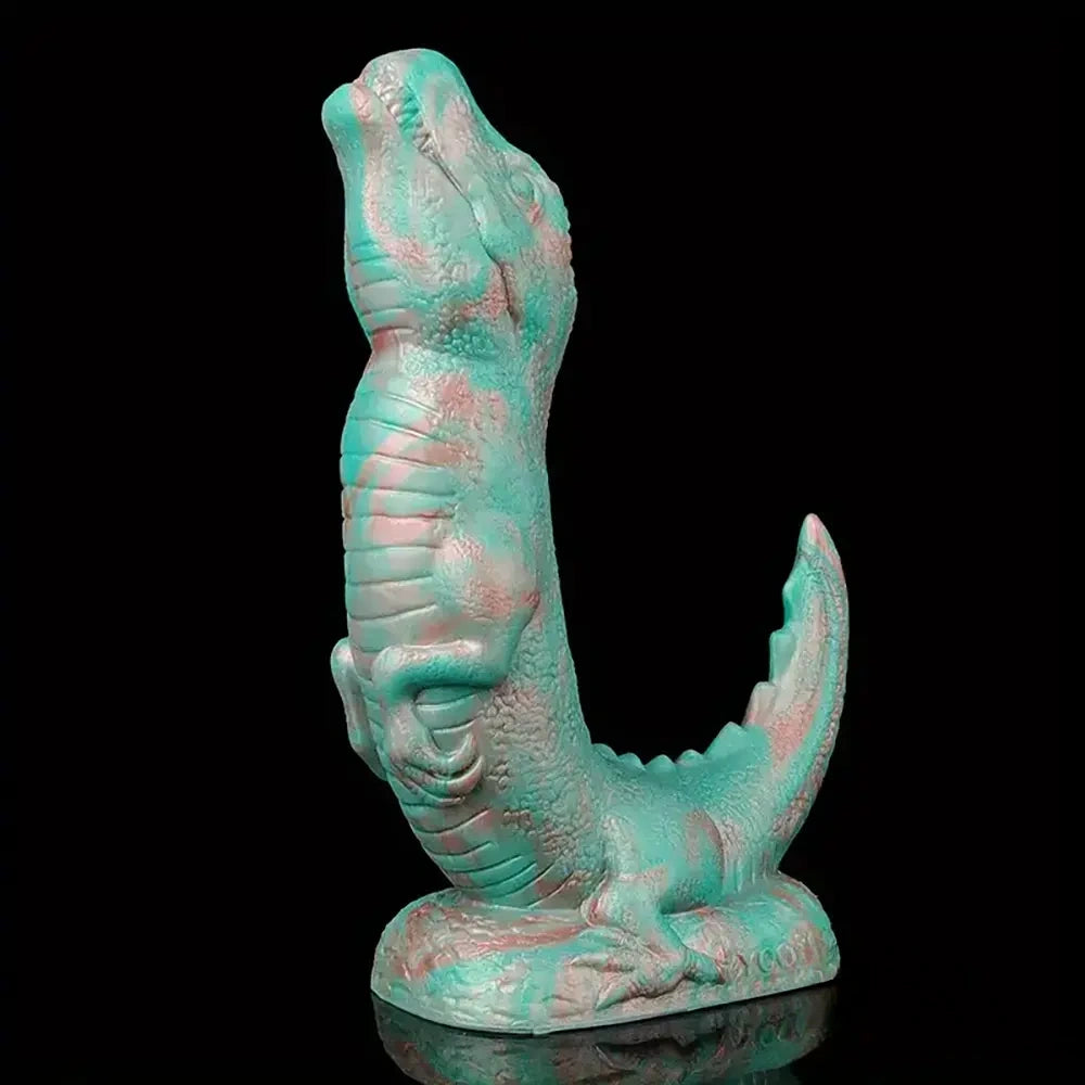 8.66in Fantasy Animal Dinosaur Monster Silicone Thick Soft Dildo For Women