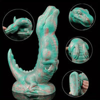 8.66in Fantasy Animal Dinosaur Monster Silicone Thick Soft Dildo For Women
