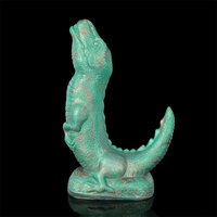 8.66in Fantasy Animal Dinosaur Monster Silicone Thick Soft Dildo For Women
