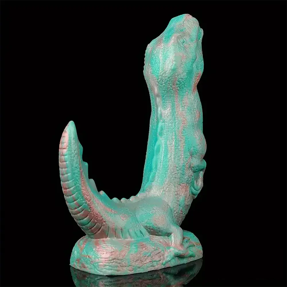 8.66in Fantasy Animal Dinosaur Monster Silicone Thick Soft Dildo For Women