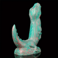 8.66in Fantasy Animal Dinosaur Monster Silicone Thick Soft Dildo For Women