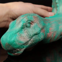 8.66in Fantasy Animal Dinosaur Monster Silicone Thick Soft Dildo For Women
