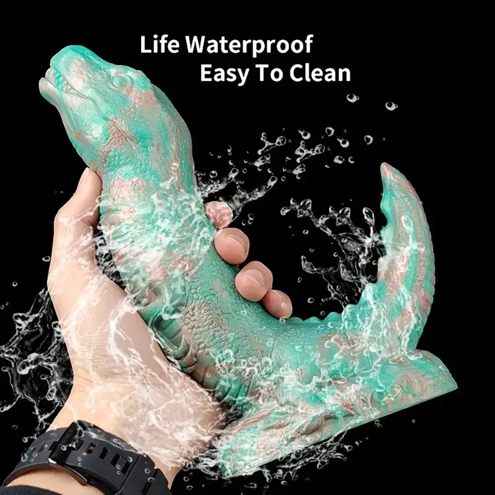 8.66in Fantasy Animal Dinosaur Monster Silicone Thick Soft Dildo For Women