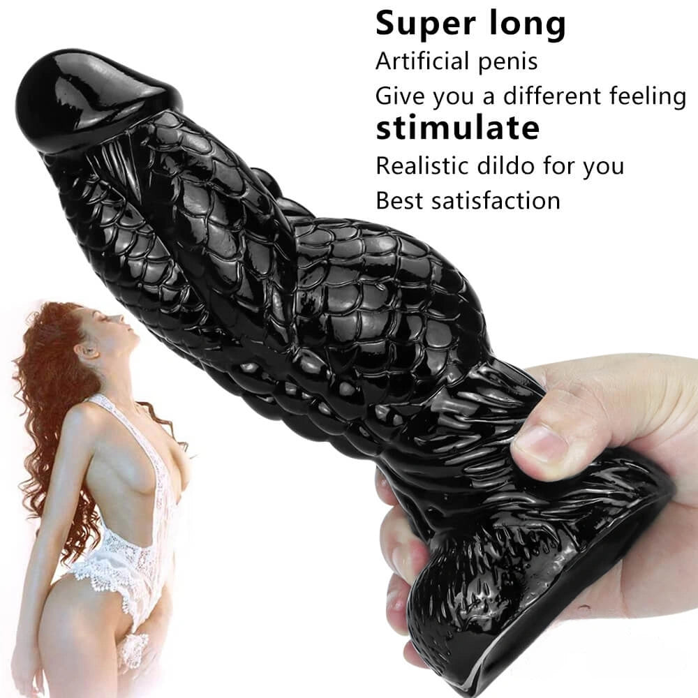 8.66in Fantasy Animal Snake Dildo Thick Penis Sex Toy For Love
