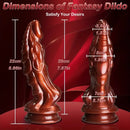 8.66in Fantasy Dragon Monster Silicone Soft Big Dildo For G-Spot