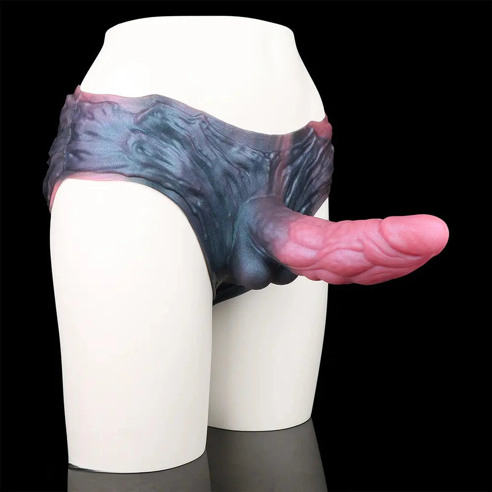 8.66in Fantasy Monster Hollow Dildo Harness Pants Strap on Big Dildo