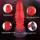 8.66in Fiery Dragon Silicone Dildo Lifelike Sex Toy For Men and Women