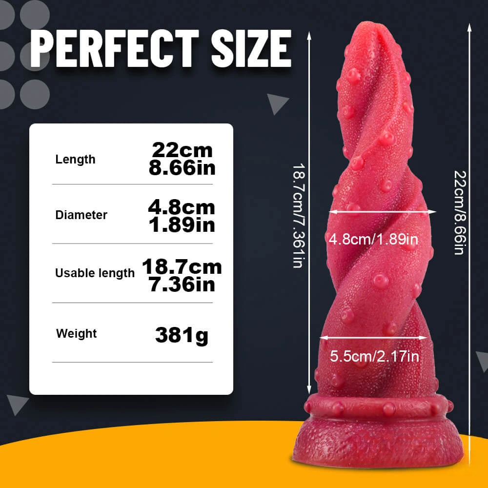8.66in Fire Design Lifelike Dildo Soft Silicone Thick Adult Sex Toy