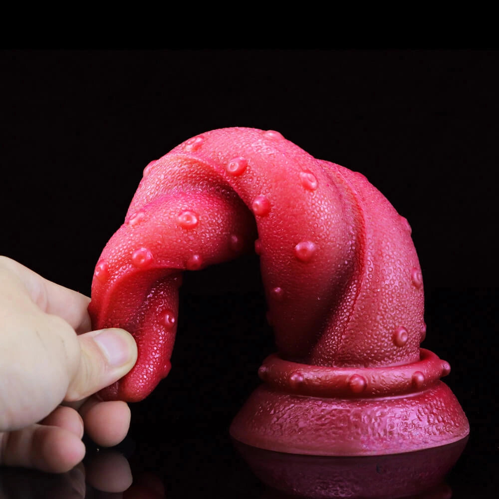 8.66in Fire Design Lifelike Dildo Soft Silicone Thick Adult Sex Toy
