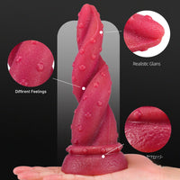 8.66in Fire Design Lifelike Dildo Soft Silicone Thick Adult Sex Toy