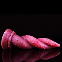 8.66in Fire Design Lifelike Dildo Soft Silicone Thick Adult Sex Toy