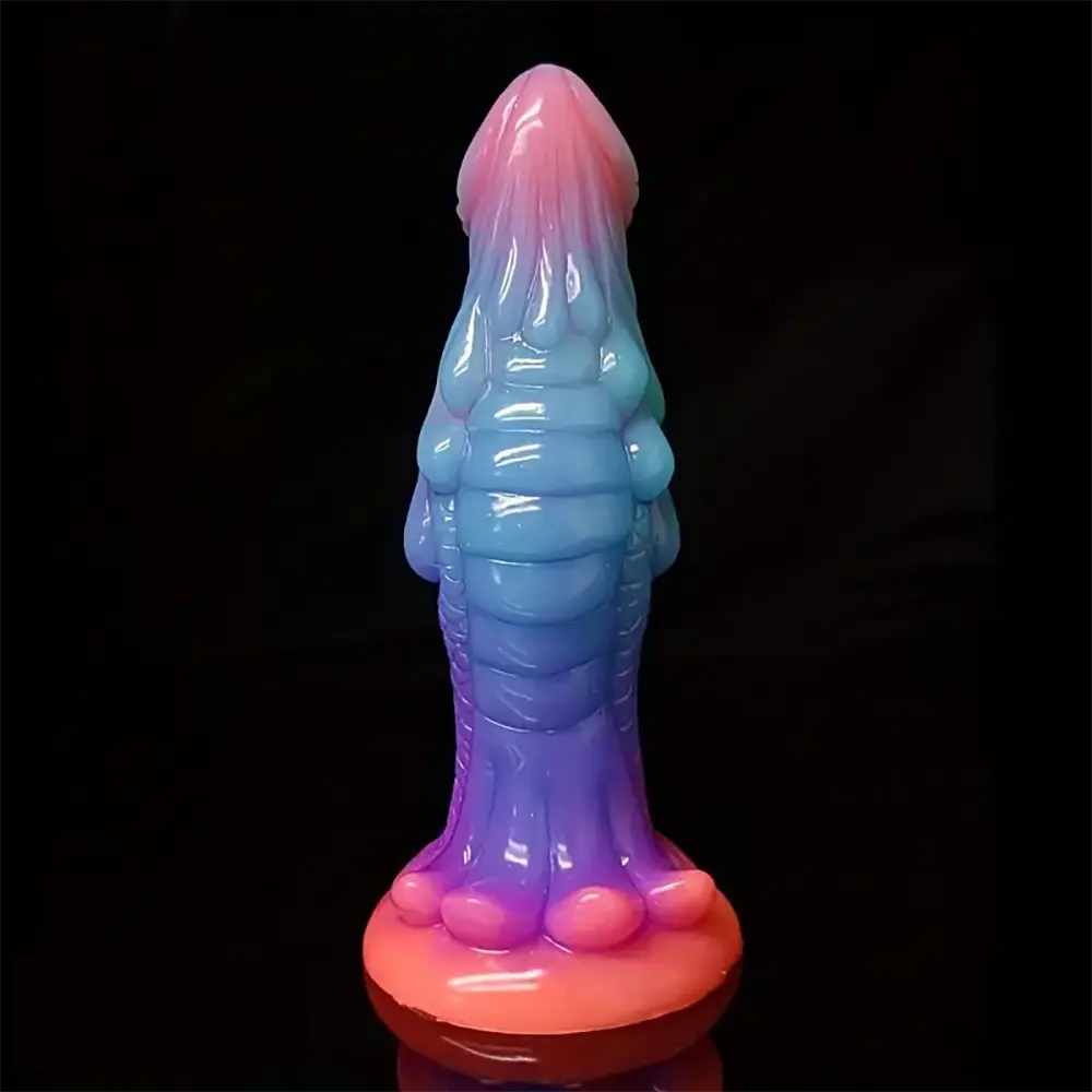 8.66in Glow-in-the-Dark Monster Dragon Big Silicone Dildo Anal Probe Toy