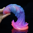8.66in Glow-in-the-Dark Monster Dragon Big Silicone Dildo Anal Probe Toy
