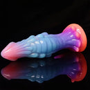 8.66in Glow-in-the-Dark Monster Dragon Big Silicone Dildo Anal Probe Toy