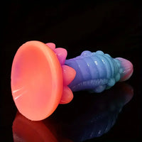 8.66in Glow-in-the-Dark Monster Dragon Big Silicone Dildo Anal Probe Toy