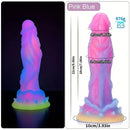 8.66in Glowing Dragon Silicone Monster Dildo For Women Thick Anal Toy