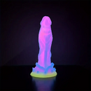 8.66in Glowing Dragon Silicone Monster Dildo For Women Thick Anal Toy