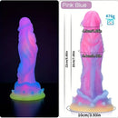 8.66in Glowing Dragon Silicone Monster Dildo For Women Thick Anal Toy