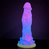 8.66in Glowing Dragon Silicone Monster Dildo For Women Thick Anal Toy
