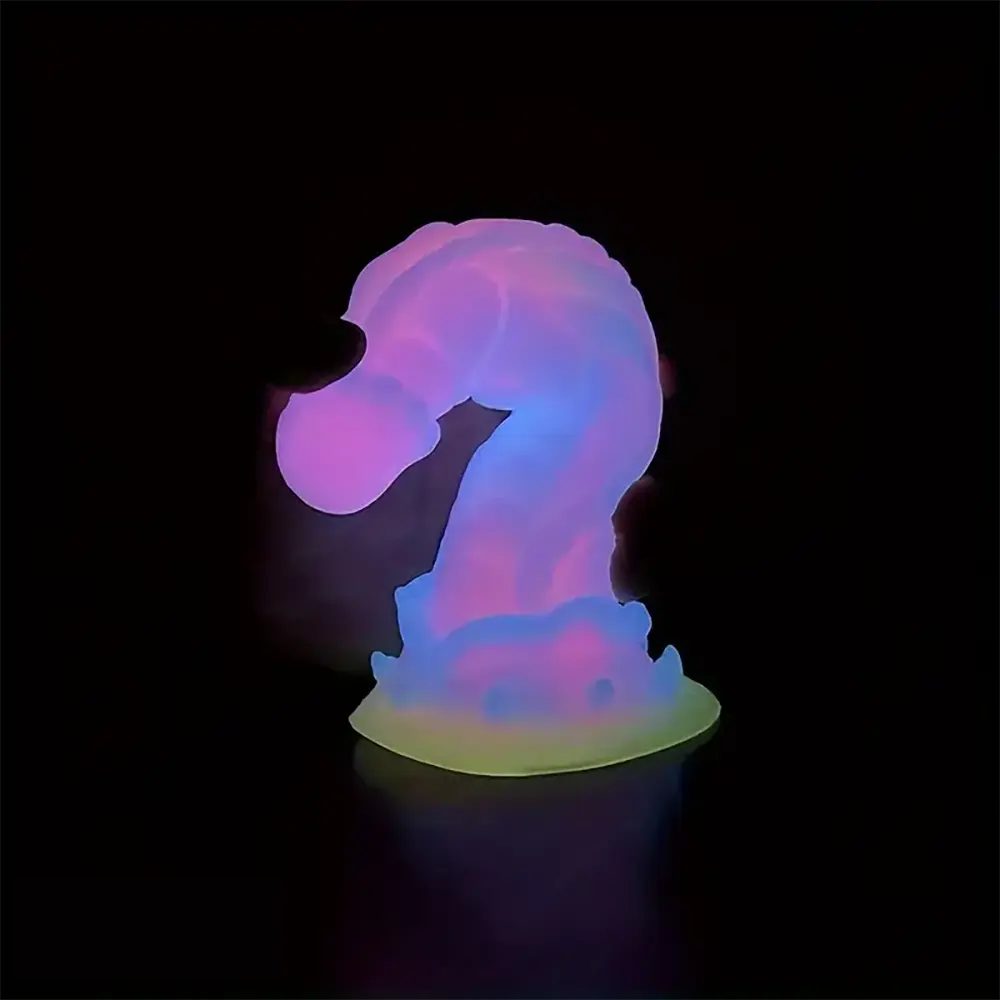 8.66in Glowing Dragon Silicone Monster Dildo For Women Thick Anal Toy