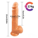 8.66in Gold Dual Layer Silicone Dildo For Men Women Sex