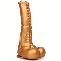 8.66in Golden Silicone Huge Horse Cock Dildo For Vaginal Prostate Massage