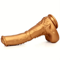 8.66in Golden Silicone Huge Horse Cock Dildo For Vaginal Prostate Massage