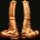 8.66in Golden Silicone Huge Horse Cock Dildo For Vaginal Prostate Massage