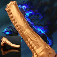 8.66in Golden Silicone Huge Horse Cock Dildo For Vaginal Prostate Massage