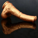 8.66in Golden Silicone Huge Horse Cock Dildo For Vaginal Prostate Massage