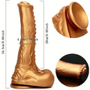 8.66in Golden Silicone Huge Horse Cock Dildo For Vaginal Prostate Massage
