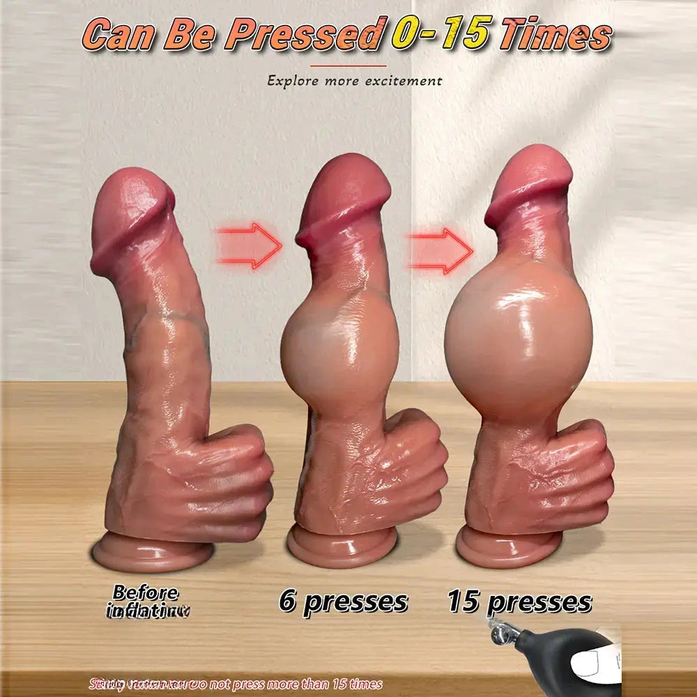 8.66in Inflatable Strap on Lifelike Big Dildo Soft Texture Smooth Dildo Toy